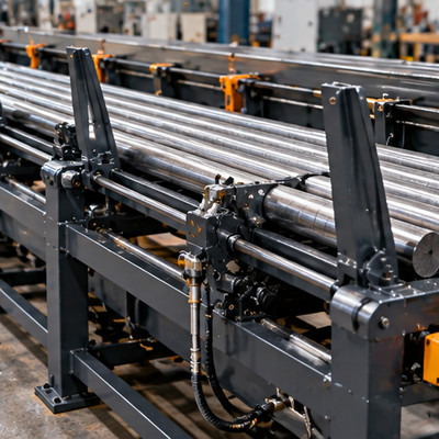 Fully Automatic Band Saw with Bar Feeder
