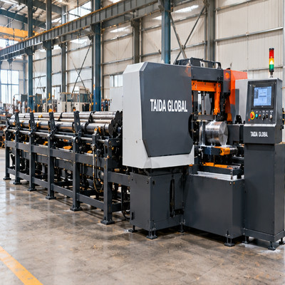 Fully Automatic Band Saw with Bar Feeder
