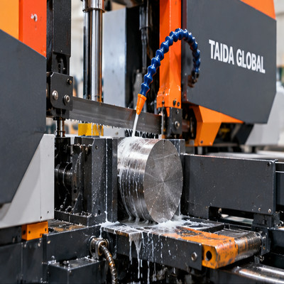 Fully Automatic Band Saw with Bar Feeder