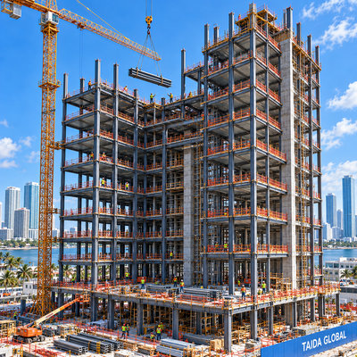 Steel-Framed High-Rise Hotel Structure