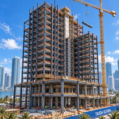 Steel-Framed High-Rise Hotel Structure
