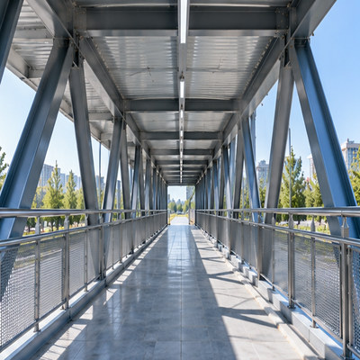 Pedestrian Steel Truss Footbridge