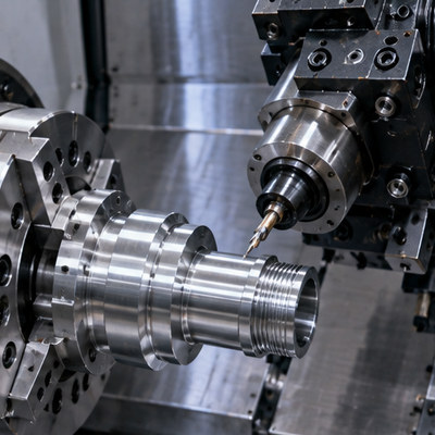 CNC Lathe with Live Tooling and C-Axis