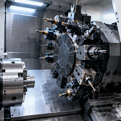 CNC Lathe with Live Tooling and C-Axis
