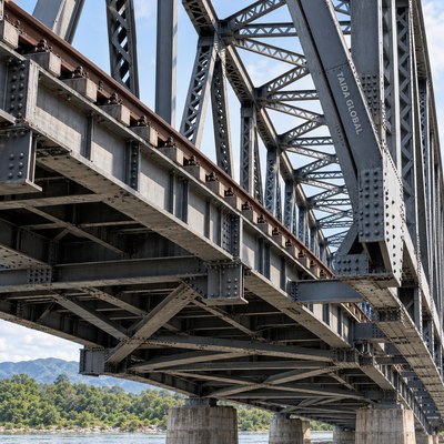 Railway Steel Through-Truss Bridge