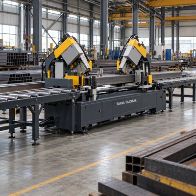 Dual-Miter Band Saw for Steel Profiles