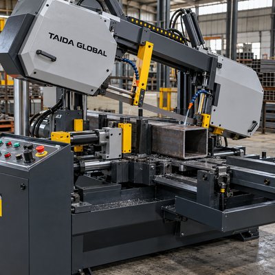 Dual-Miter Band Saw for Steel Profiles