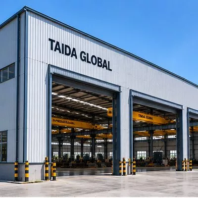 Heavy-Crane Steel Manufacturing Hall
