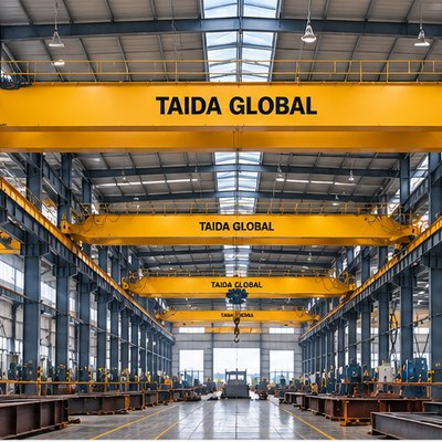 Heavy-Crane Steel Manufacturing Hall