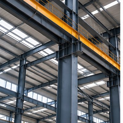Heavy-Crane Steel Manufacturing Hall